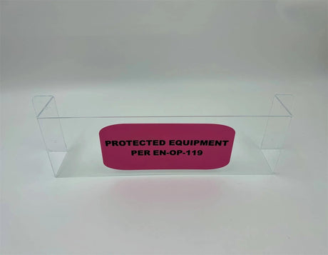 Custom Clear Acrylic Wall Mounted Case W/ Vinyl Sticker