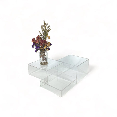 Using Mix-matched Clear Acrylic Risers to Create Intriguing Displays