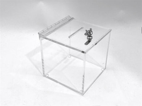 Clear Acrylic Ballot Box W/ Cam Lock