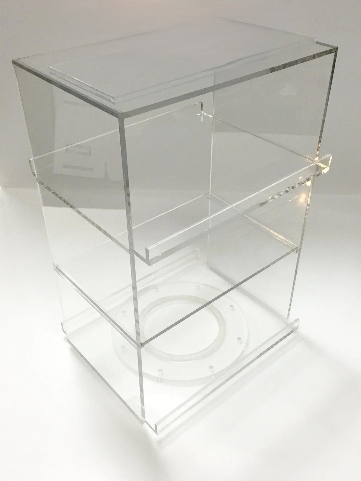 Plexiglass Countertop Display Cabinet With Rotation Base