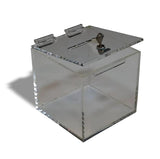 Acrylic Ballot Donation Fundraising Box With Lock & 2 Keys