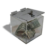 Acrylic Ballot Donation Fundraising Box With Lock & 2 Keys