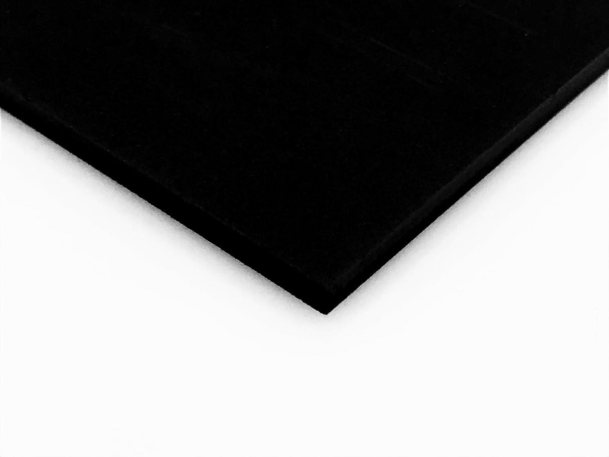 12" x 12" - Black Acrylic Sheet - 1/4" Thick