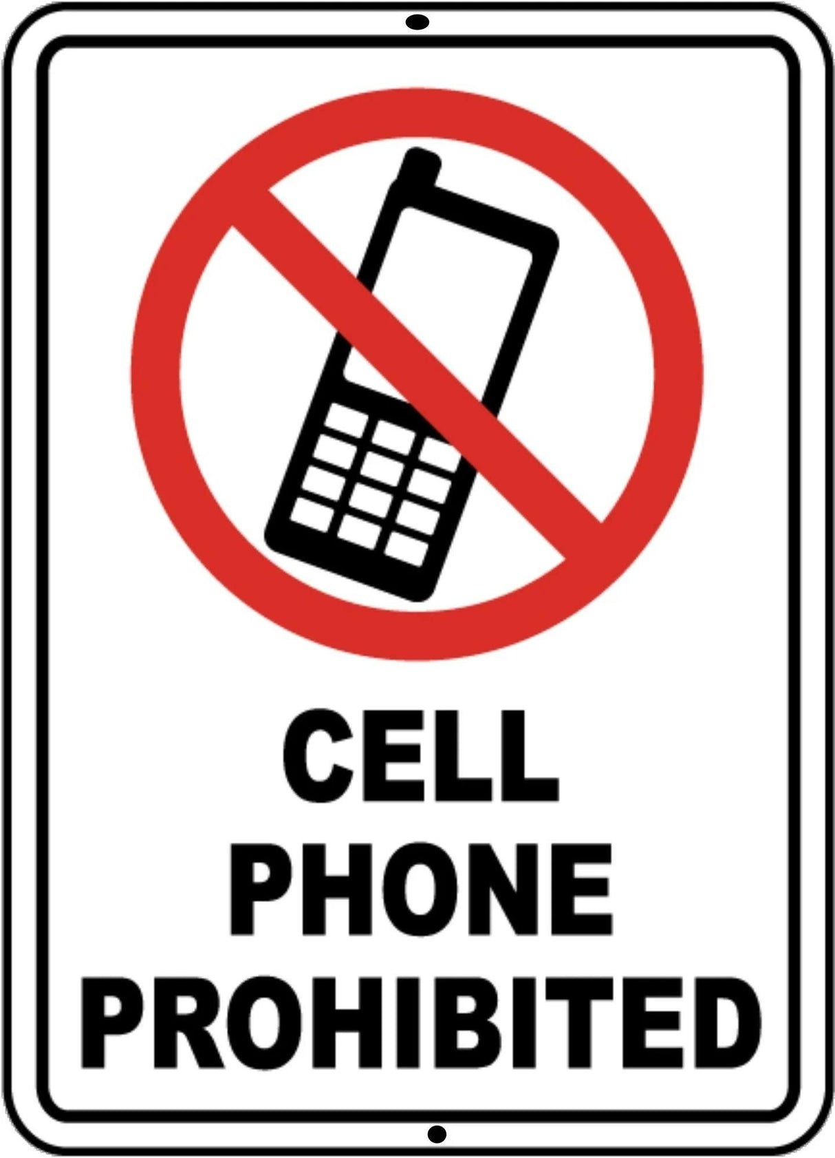 Vinyl PVC Sign - "Cell Phone Prohibited"