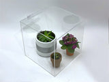 18" x 18" x 18" Clear Acrylic 5-Sided Box w/ Hinged Lid