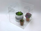 14" x 14" x 14" Clear Acrylic Box W/ Hasp Lock