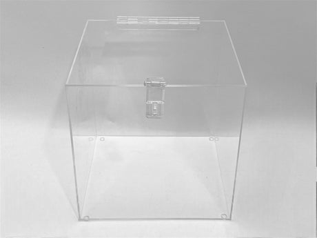 8" x 8" x 8" Clear Acrylic Box W/ Hasp Lock