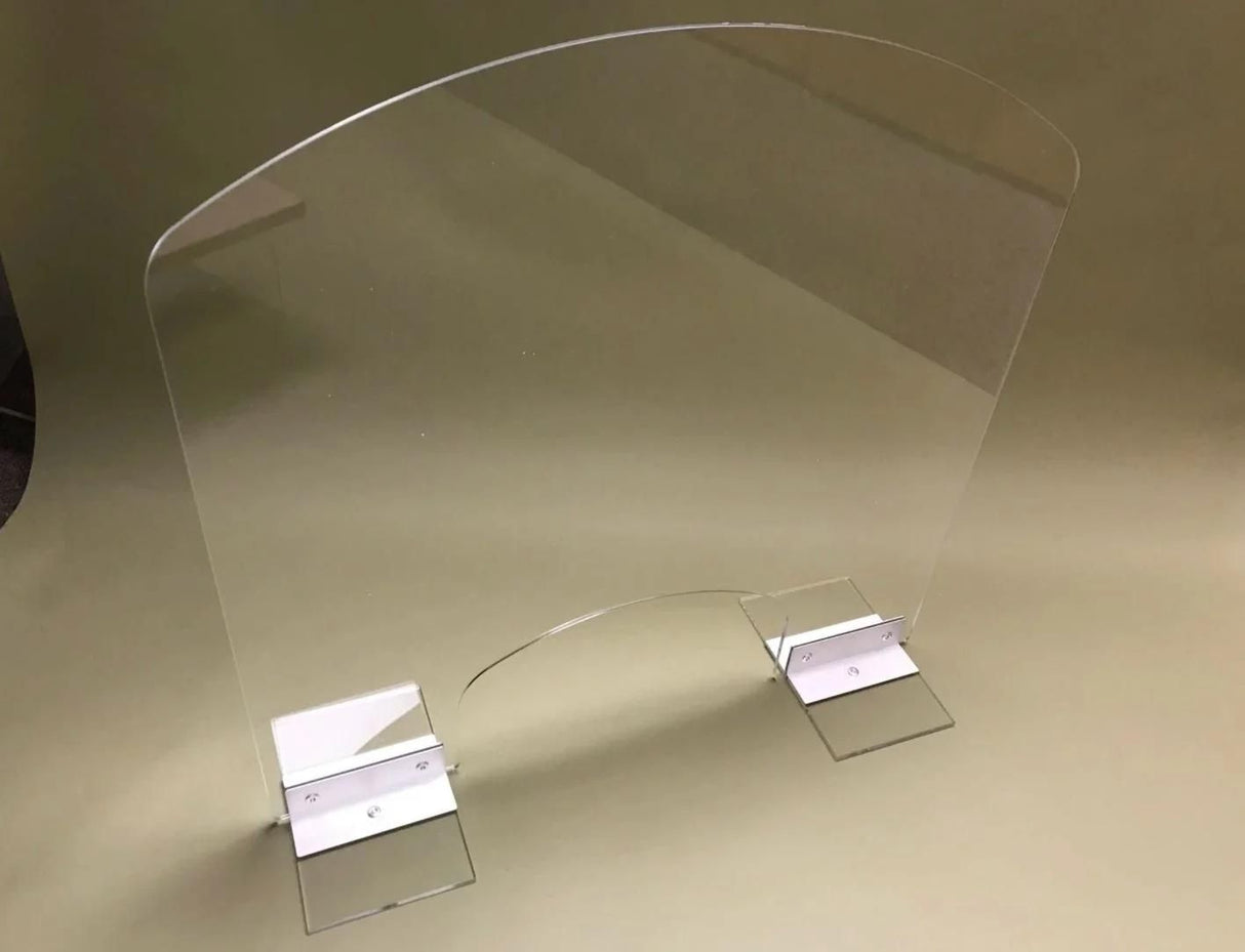 Clear Acrylic Protective Shield W/ Curved Top (Cut Out)