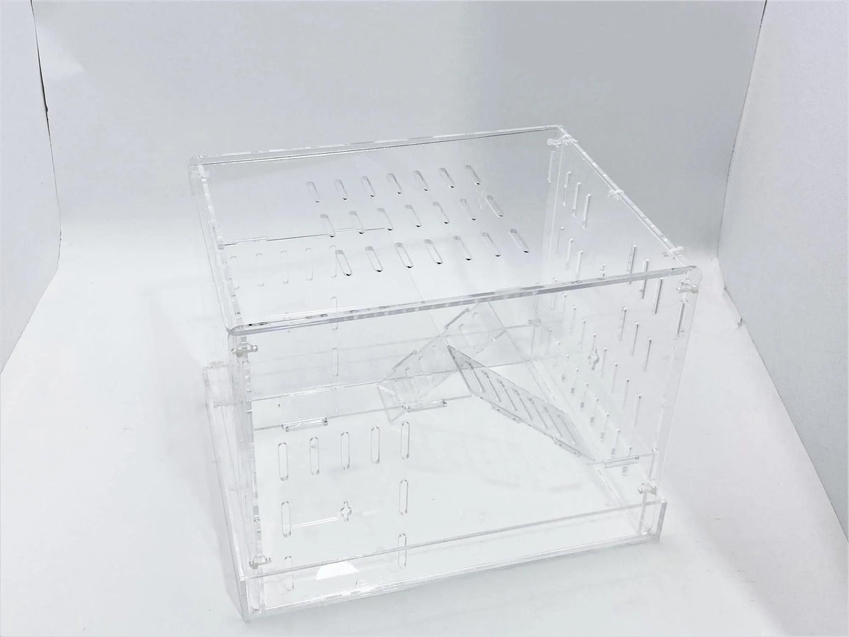 Large Clear Acrylic Hamster Cage W/ Clear Acrylic Removable Base Tray