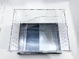 Extra Large Clear Acrylic Hamster Cage W/ Easily Removable Marbeled Black Acrylic Base Tray