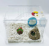 Extra Large Clear Acrylic Hamster Cage W/ Clear Acrylic Removable Base Tray