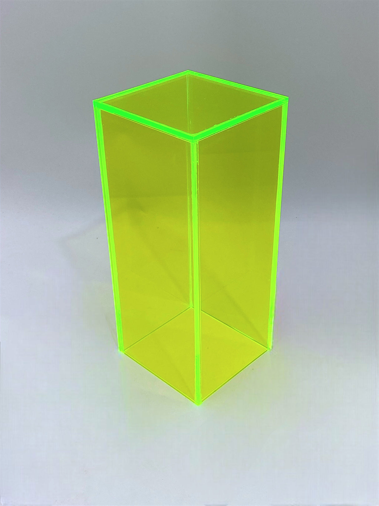 12" x 12" x 12" - Fluorescent Green Acrylic Pedestal