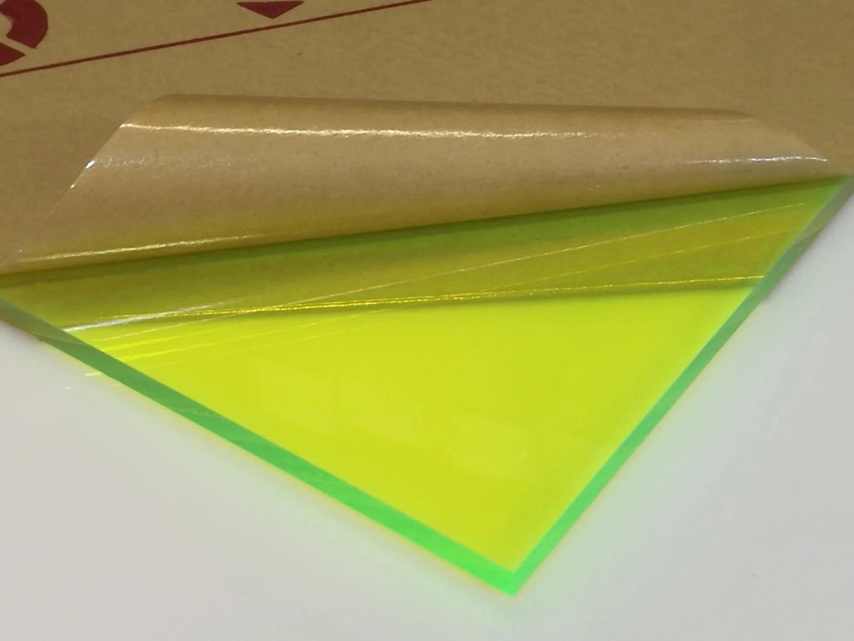 12" x 12" - Fluorescent Green Acrylic Sheet - 1/8" Thick