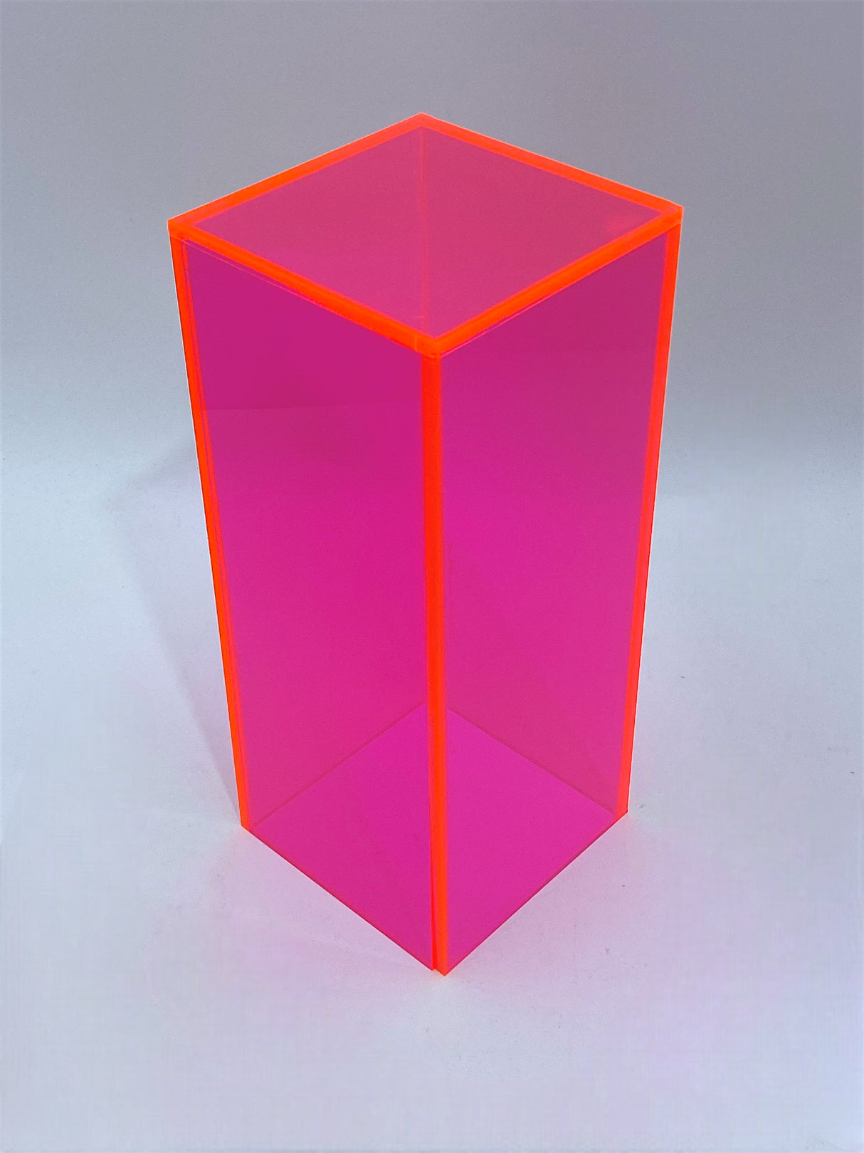 12" x 12" x 30" - Fluorescent Pink Acrylic Pedestal