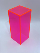 12" x 12" x 18" - Fluorescent Pink Acrylic Pedestal