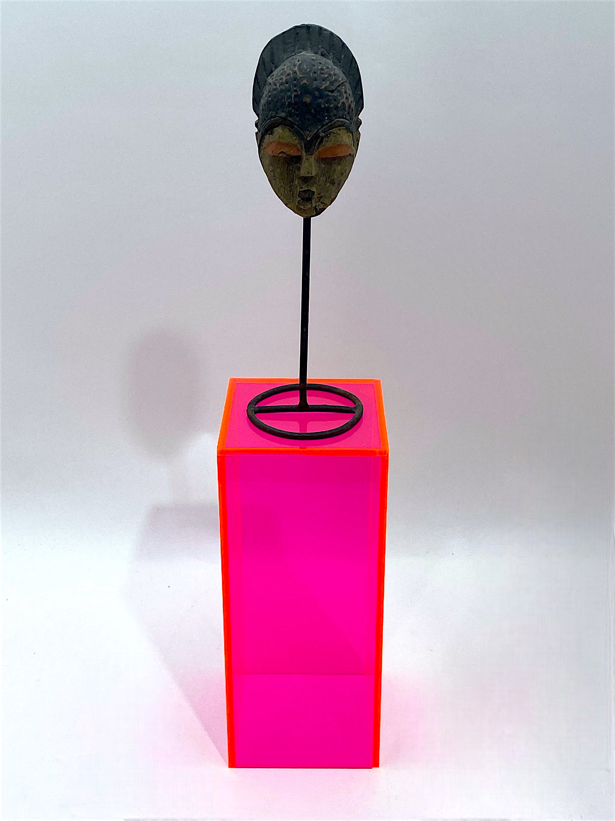 12" x 12" x 30" - Fluorescent Pink Acrylic Pedestal