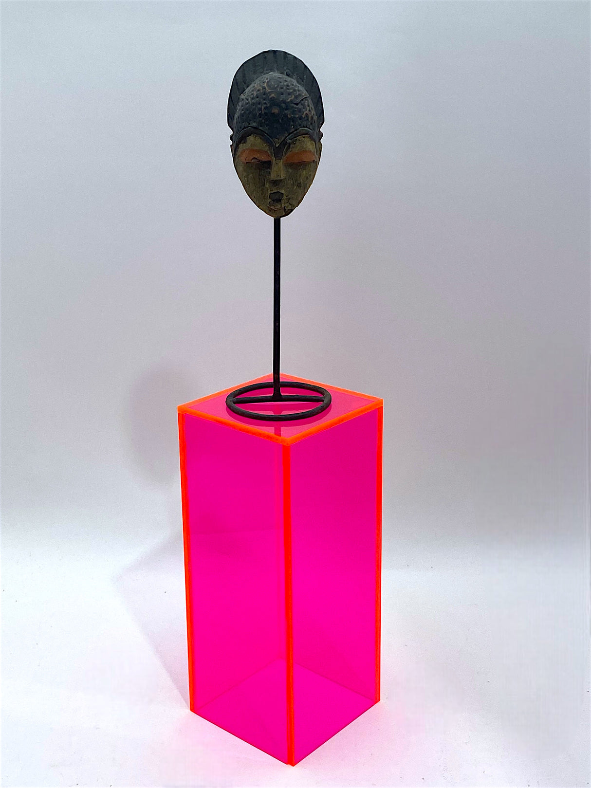 12" x 12" x 30" - Fluorescent Pink Acrylic Pedestal