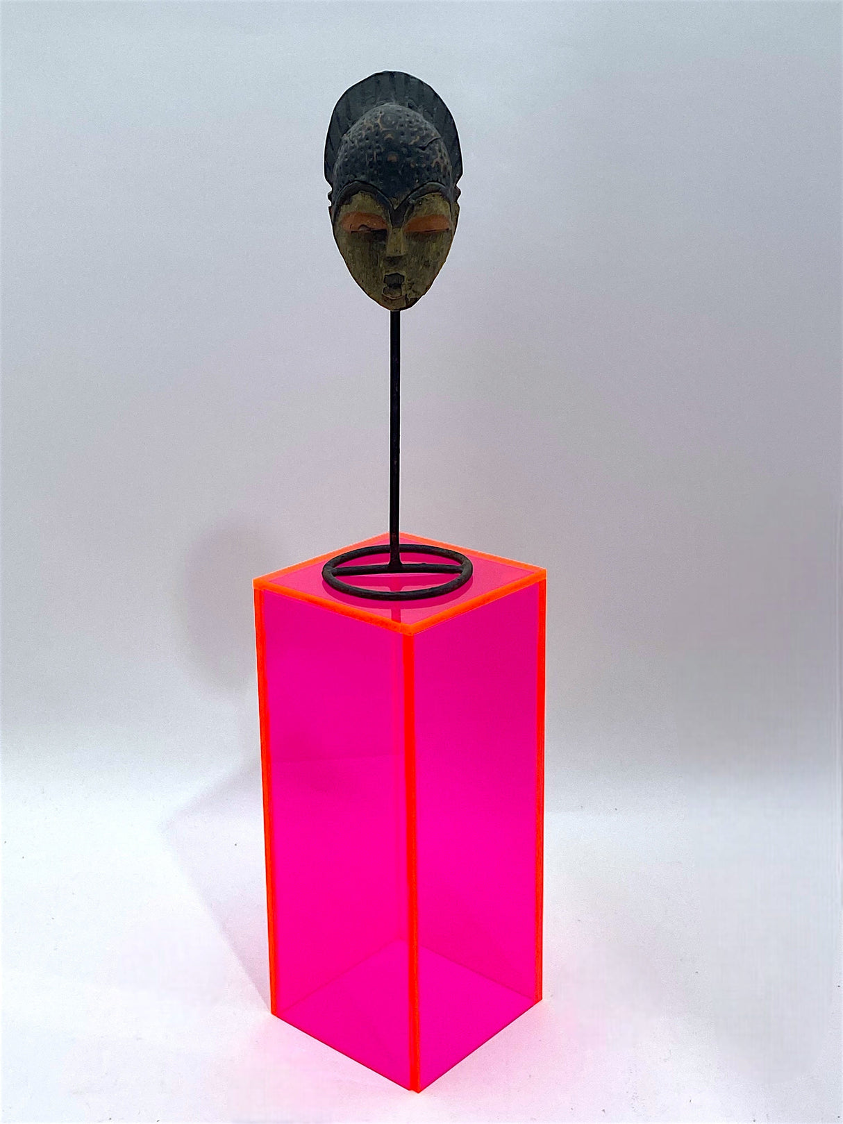 18" x 18" x 12" - Fluorescent Pink Acrylic Pedestal