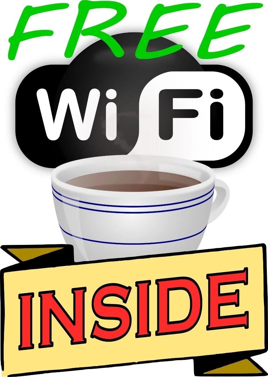 Vinyl PVC Sign - "Free Wi-Fi Inside"