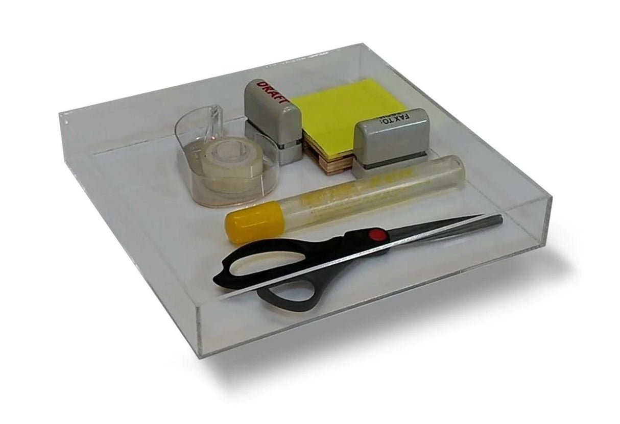 Large Clear Acrylic Desk Drawer Organizer