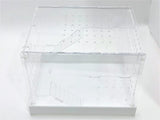 Large Clear Acrylic Hamster Cage W/ White Acrylic Removable Base Tray