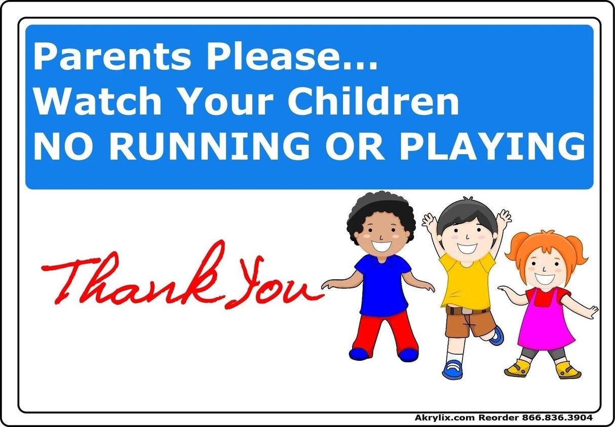 Vinyl PVC Sign - "Please Watch Your Children"