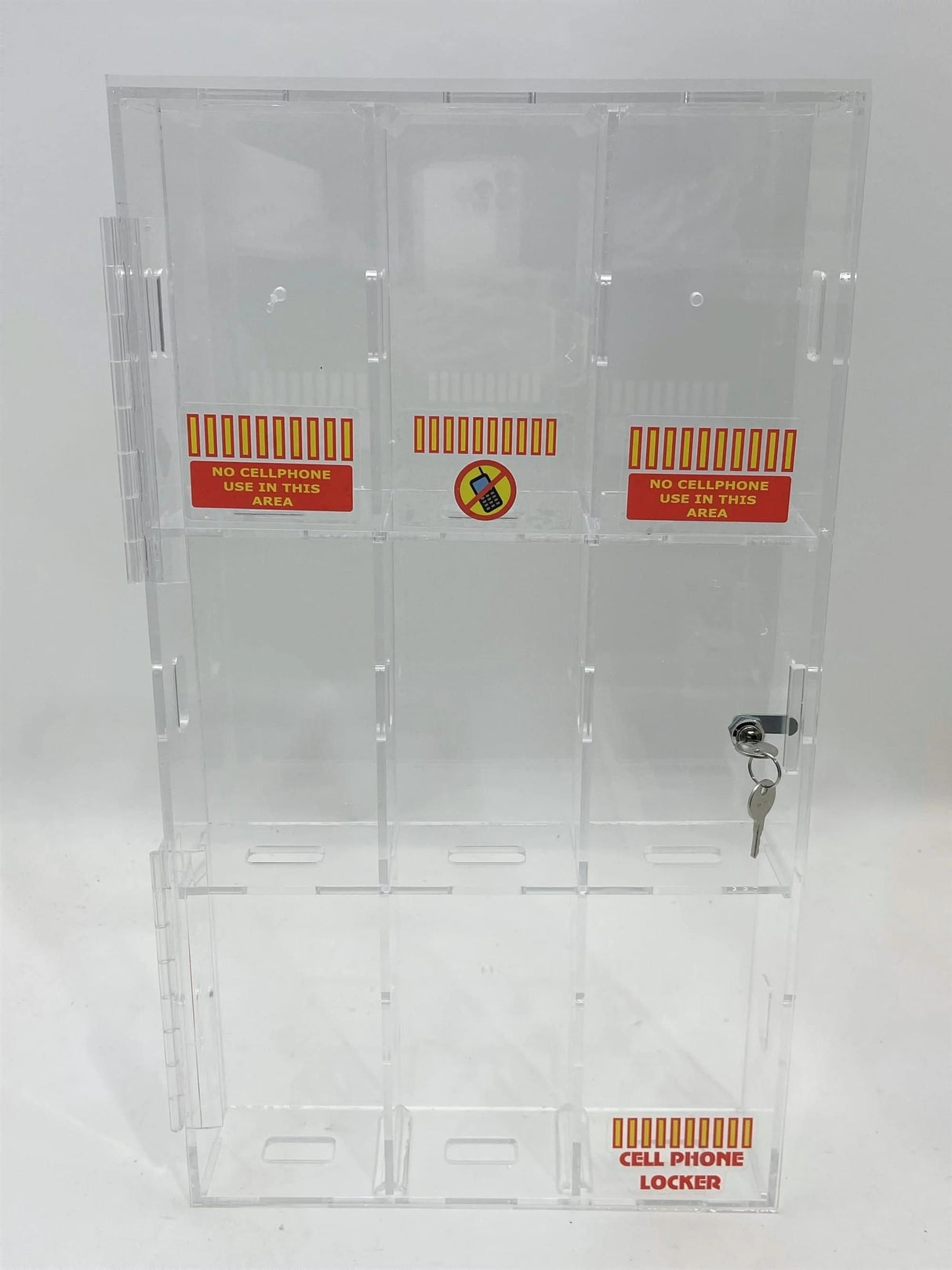 Wall Mounted Single Door Clear Acrylic Cell Phone Locker