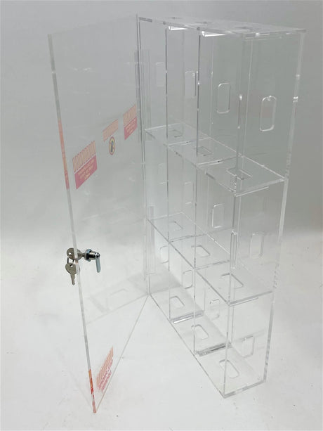 Wall Mounted Single Door Clear Acrylic Cell Phone Locker