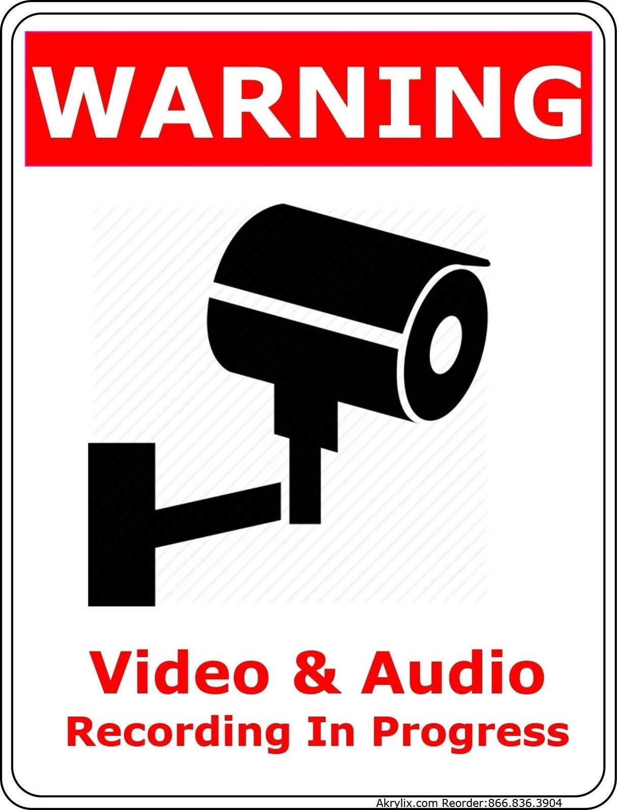 Vinyl PVC Sign - "Security Cameras In Use" Ver. 1