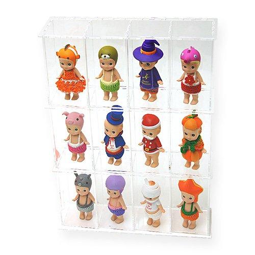 Small 12 Cell Wall Mountable Sonny Angels Clear Acrylic Display